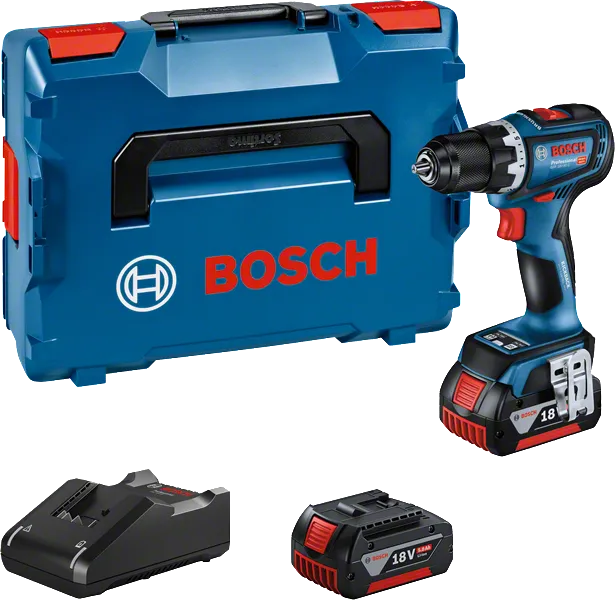 Bosch GSR 18V-90 C akku-boremaskinesæt med kuffert.